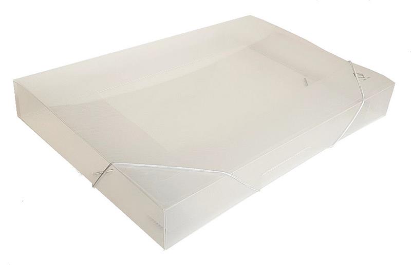 CARPETA SOLAPA Y ELASTICO PLASTICA CAJA Cristal