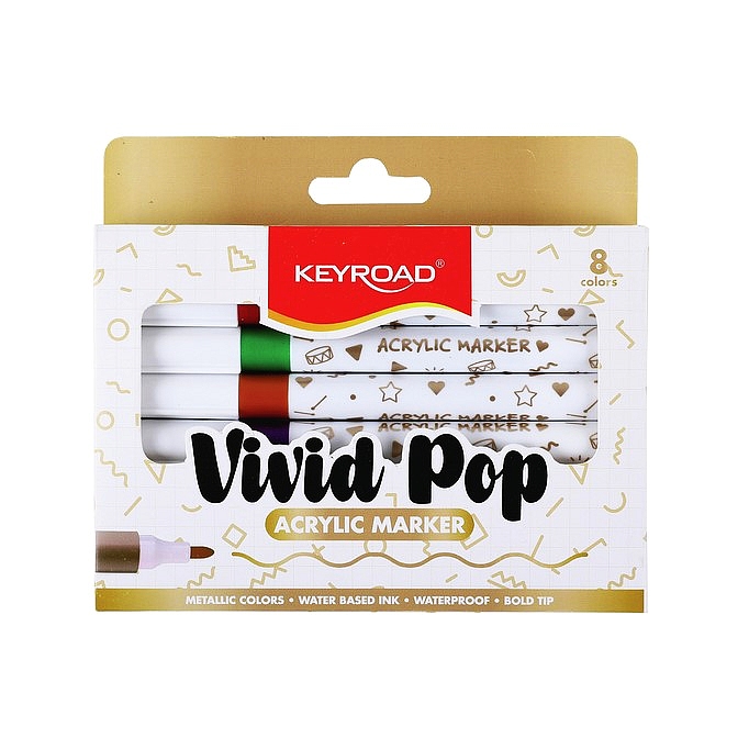 MARCADOR KEYROAD VIVID POP Metálicos