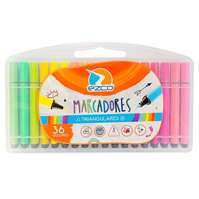 MARCADOR EZCO TRIANGULAR x 36 u.