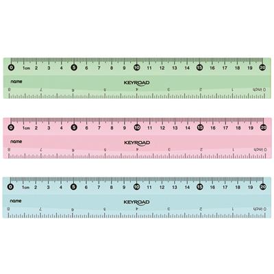 REGLA KEYROAD de 20 cm. Pastel