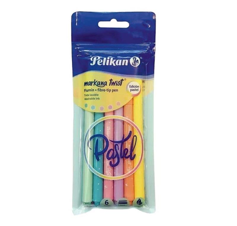 MARCADOR PELIKAN MARKANA x  6 u. Pastel