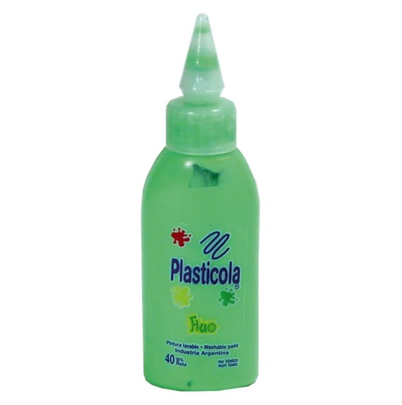 PLASTICOLA FLUO x 35 g. Verde