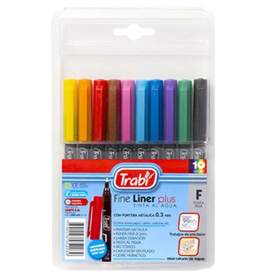 MICROFIBRA FINE LINER PLUS x 10 u. 