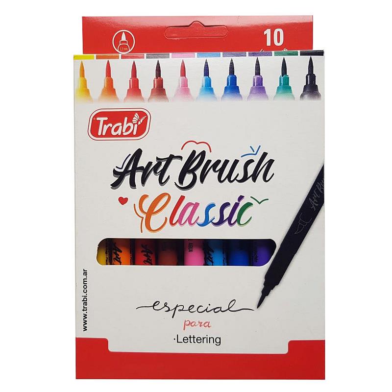 MARCADOR TRABI ART BRUSH CLASSIC x 10 u.