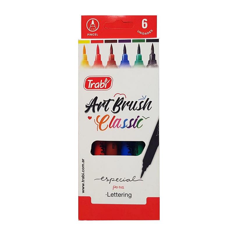 MARCADOR TRABI ART BRUSH CLASSIC x  6 u.