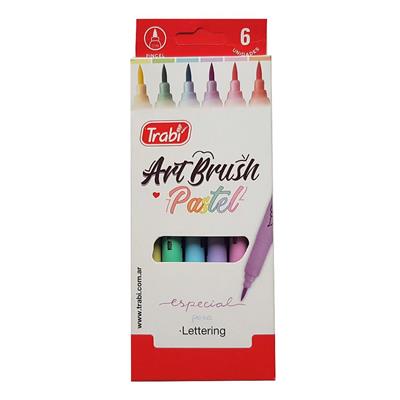 MARCADOR TRABI ART BRUSH PASTEL x  6 u.