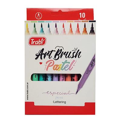 MARCADOR TRABI ART BRUSH PASTEL x 10 u.