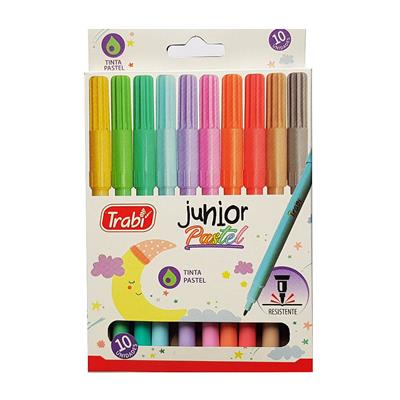 MARCADOR TRABI JUNIOR PASTEL x 10 u.