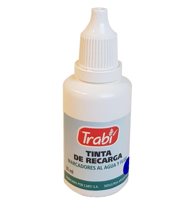 Tinta para sellos AZUL x30 ml Trabi