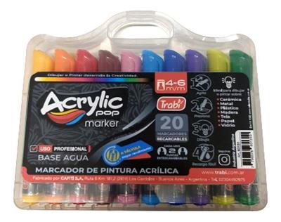 MARCADOR TRABI ACRYLIC POP x 20 u. Valija