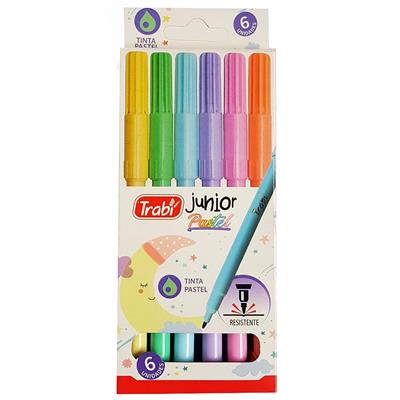 MARCADOR TRABI JUNIOR PASTEL x  6 u.