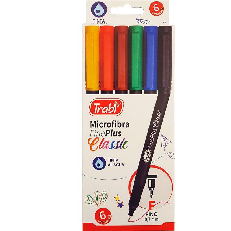 MICROFIBRA FINE LINER PLUS x 6 u.
