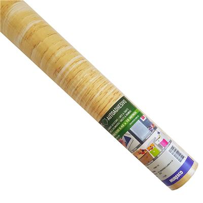 PAPEL ADHESIVO MADERA x 10 m. Madera Clara