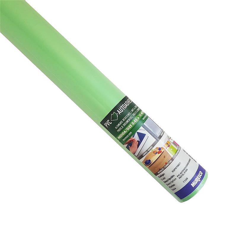 PAPEL ADHESIVO LISO x 10 m. Verde Pastel