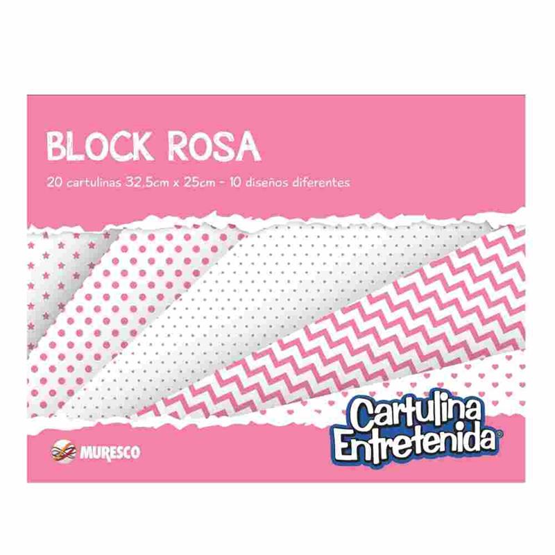 BLOCK DIBUJO ENTRETENIDA ROSA