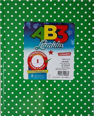 CUADERNO 19x23 = AB3 LUNAR Verde x 50 h. LAPRIDA