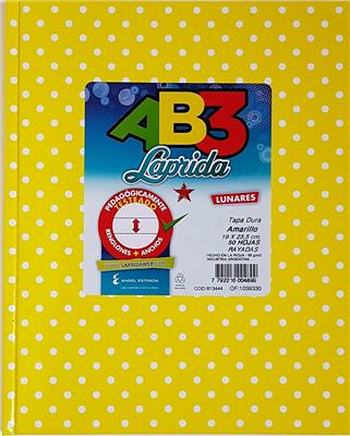 CUADERNO 19x23 = AB3 LUNAR Amarillo x 50 h. LAPRIDA