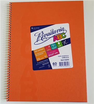 CUADERNO 21x27 = x 60 h. ABC Naranja con ESPIRAL