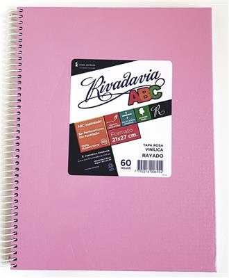 CUADERNO 21x27 = x 60 h. ABC Rosa con ESPIRAL