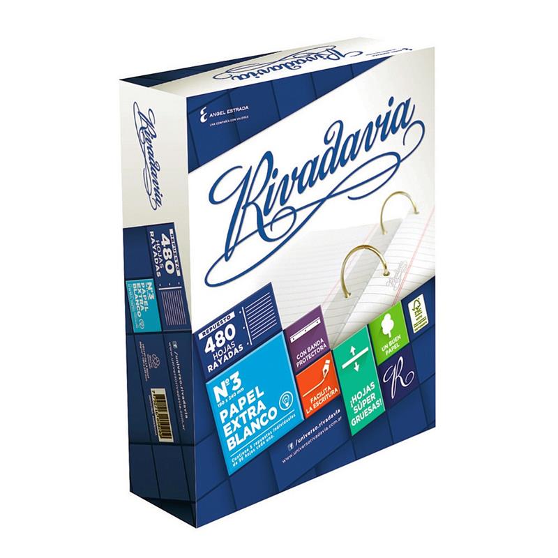 REPUESTO Nº 3 x 480 h. RIVADAVIA Rayadas