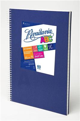 CUADERNO 21x27 # x 60 h. ABC 7 E7 Az. con ESPIRAL