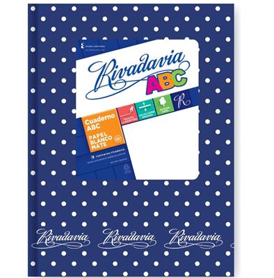 CUADERNO 19x23 = ABC LUNAR Azul x 50 h.