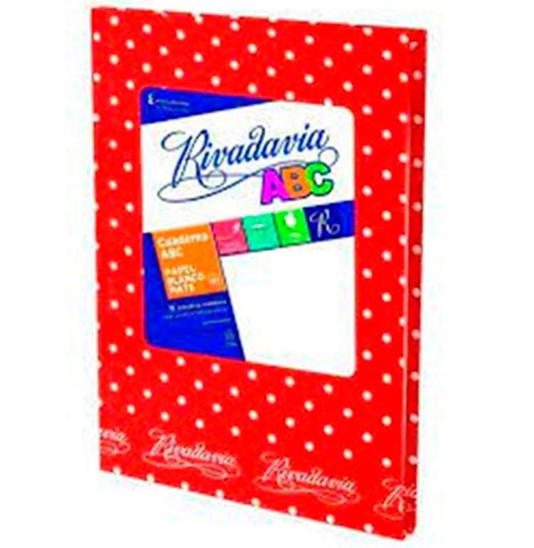 CUADERNO 19x23 = ABC LUNAR Rojo x 50 h.