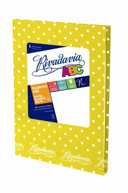 CUADERNO 19x23 = ABC LUNAR Amarillo x 50 h. 