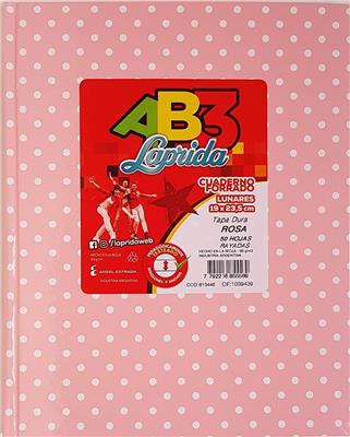 CUADERNO 19x23 = AB3 LUNAR Rosa x 50 h. LAPRIDA