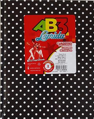 CUADERNO 19x23 = AB3 LUNAR Bco./Ng. x 50 h. LAPRIDA