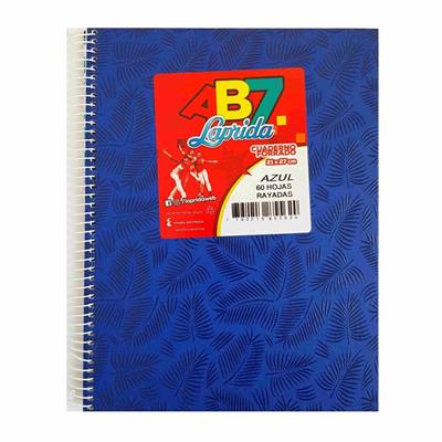 CUADERNO 21x27 = x  60 h. AB7 Azul con ESPIRAL