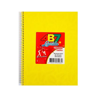 CUADERNO 21x27 = x  60 h. AB7 Amarillo con ESPIRAL