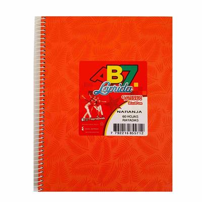 CUADERNO 21x27 = x  60 h. AB7 Naranja con ESPIRAL