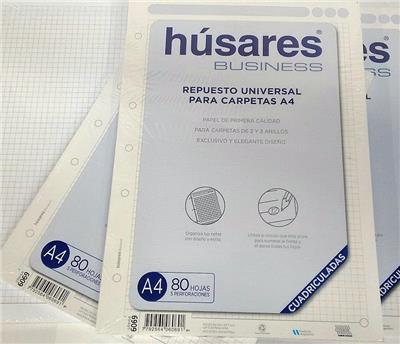 REPUESTO A4 80 h. HUSARES Cuadriculado