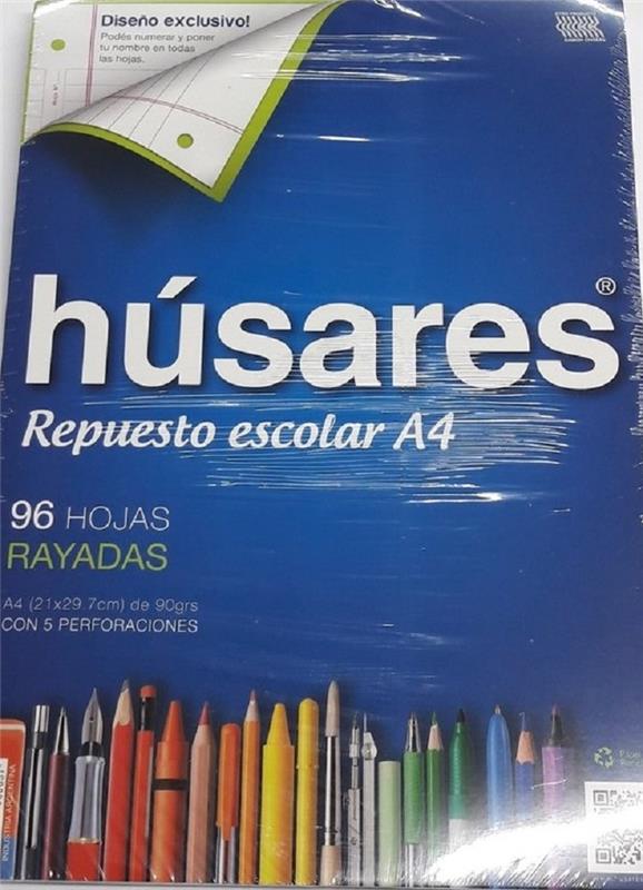 REPUESTO A4 96 h. HUSARES Rayado