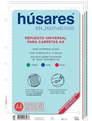 REPUESTO A4 120 h. = HUSARES 3 Col.