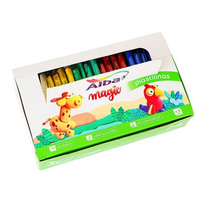 PLASTILINA ALBA ESTUCHE x 24 u. Surtido.