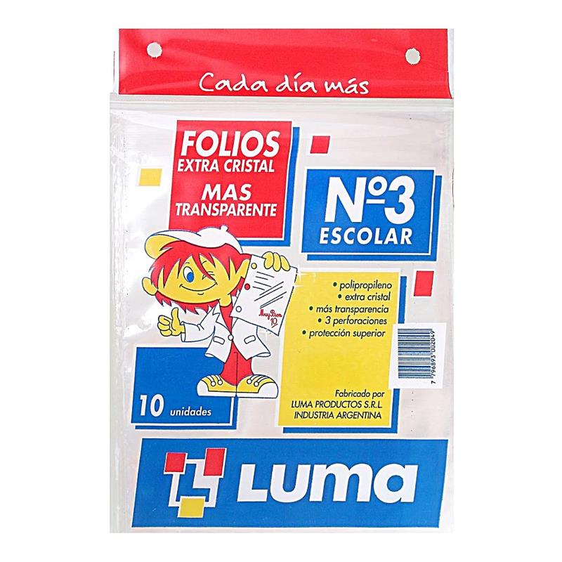 FOLIO Nº 3 REFORZADO x 10 u.