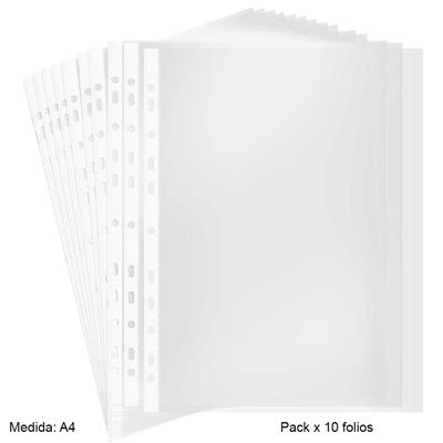 FOLIO A4 REFORZADO x 10 u.