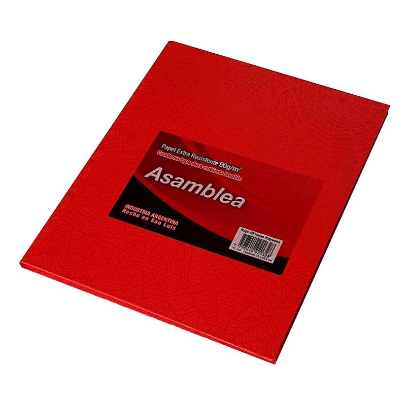 CUADERNO 19x23 Rayado Rojo x 50 h. 