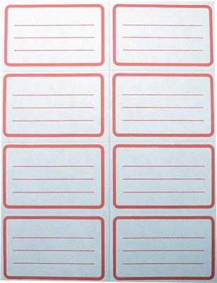 ETIQUETA ESCOLAR x 24 u. ROJA