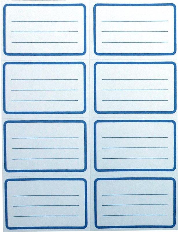 ETIQUETA ESCOLAR x 24 u. AZUL