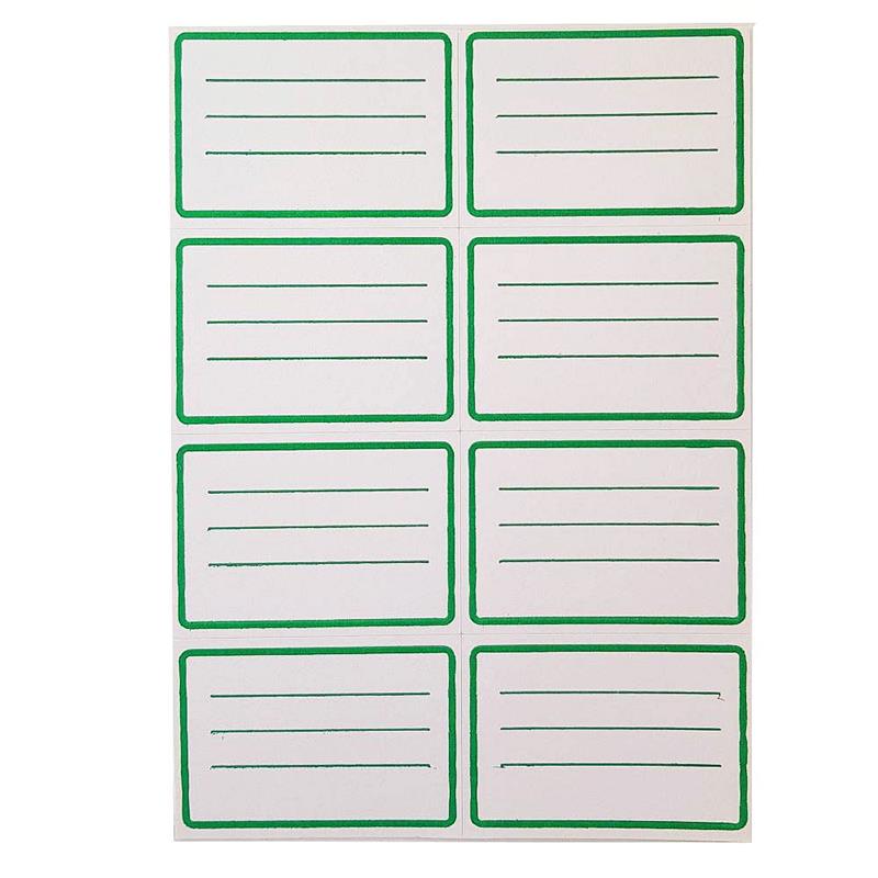 ETIQUETA ESCOLAR x 24 u. VERDE