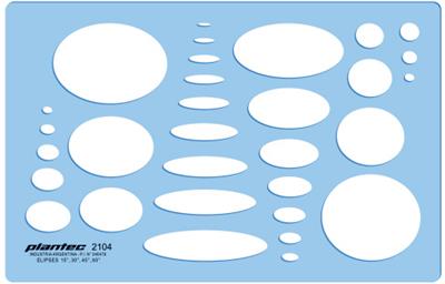 PLANTILLA ELIPSES 15º, 30º, 45º y 60º