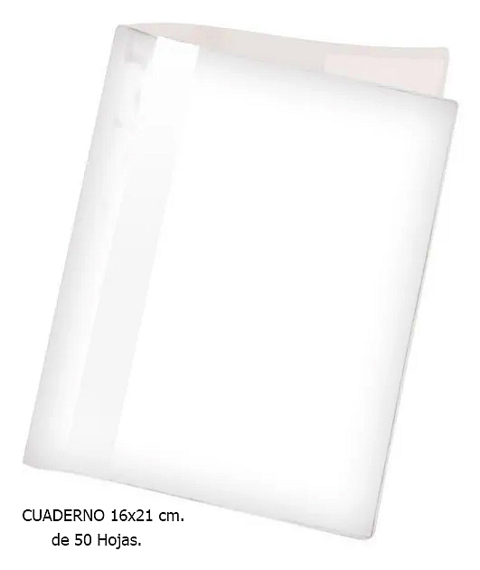 FUNDA CUADERNO 16x21 de 50 h.