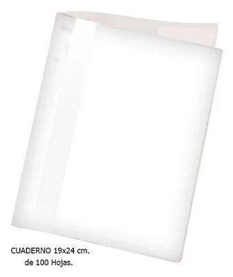 FUNDA CUADERNO 19x24 de 100 h.