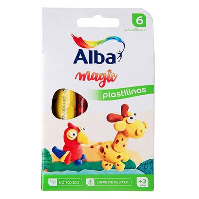 PLASTILINA ALBA ESTUCHE x  6 u.