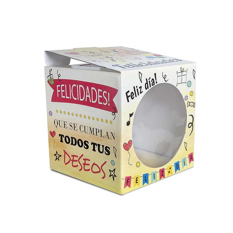 CAJA CUBO 20x20x20 Felicidades