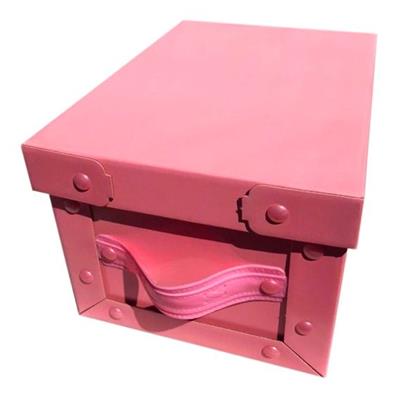 CAJA BAULERA CHICA ROSA Pastel c/Manija