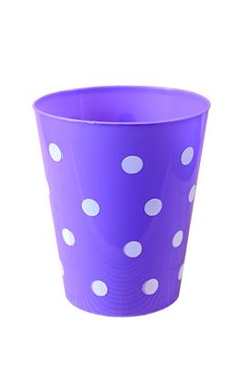 VASO CONICO 180 cc. x 15 u. Lila con Lunares